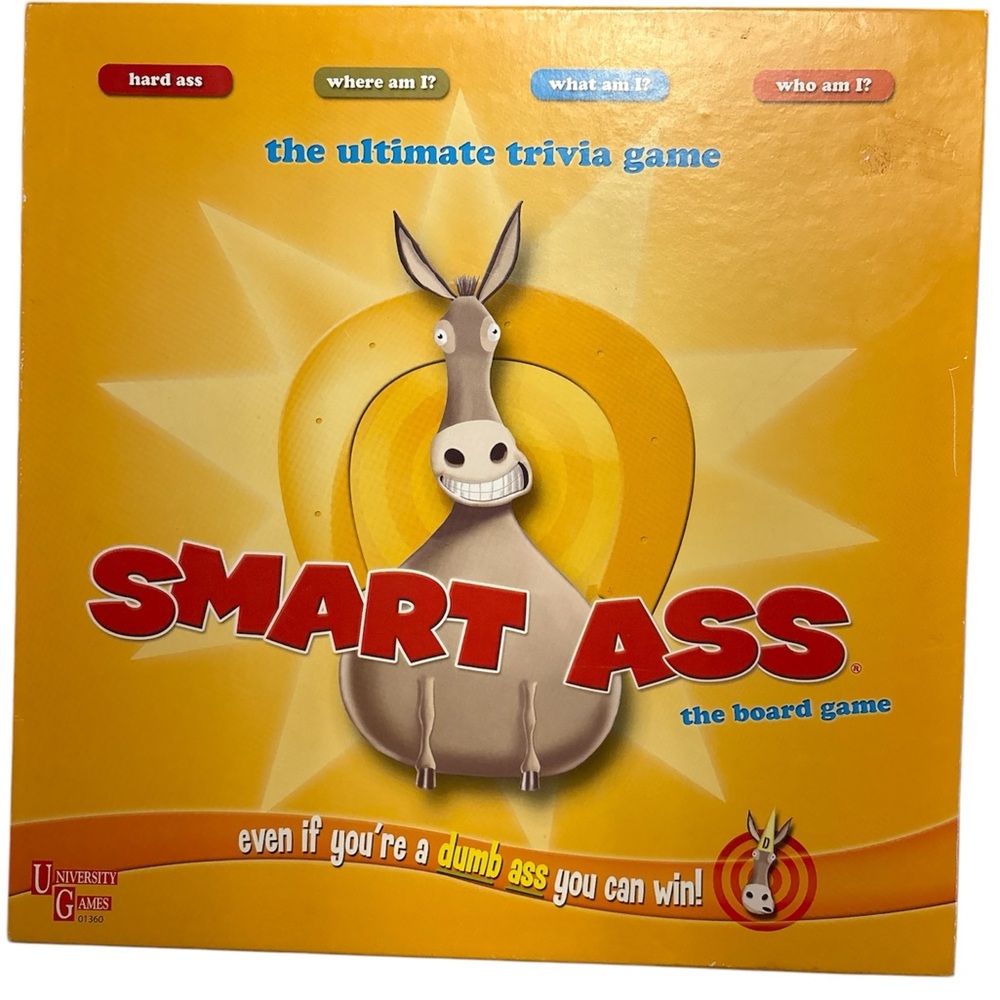 Smart Ass Trivia Board Game - NEW - Ages 12+‎ University Games 2-4 Players